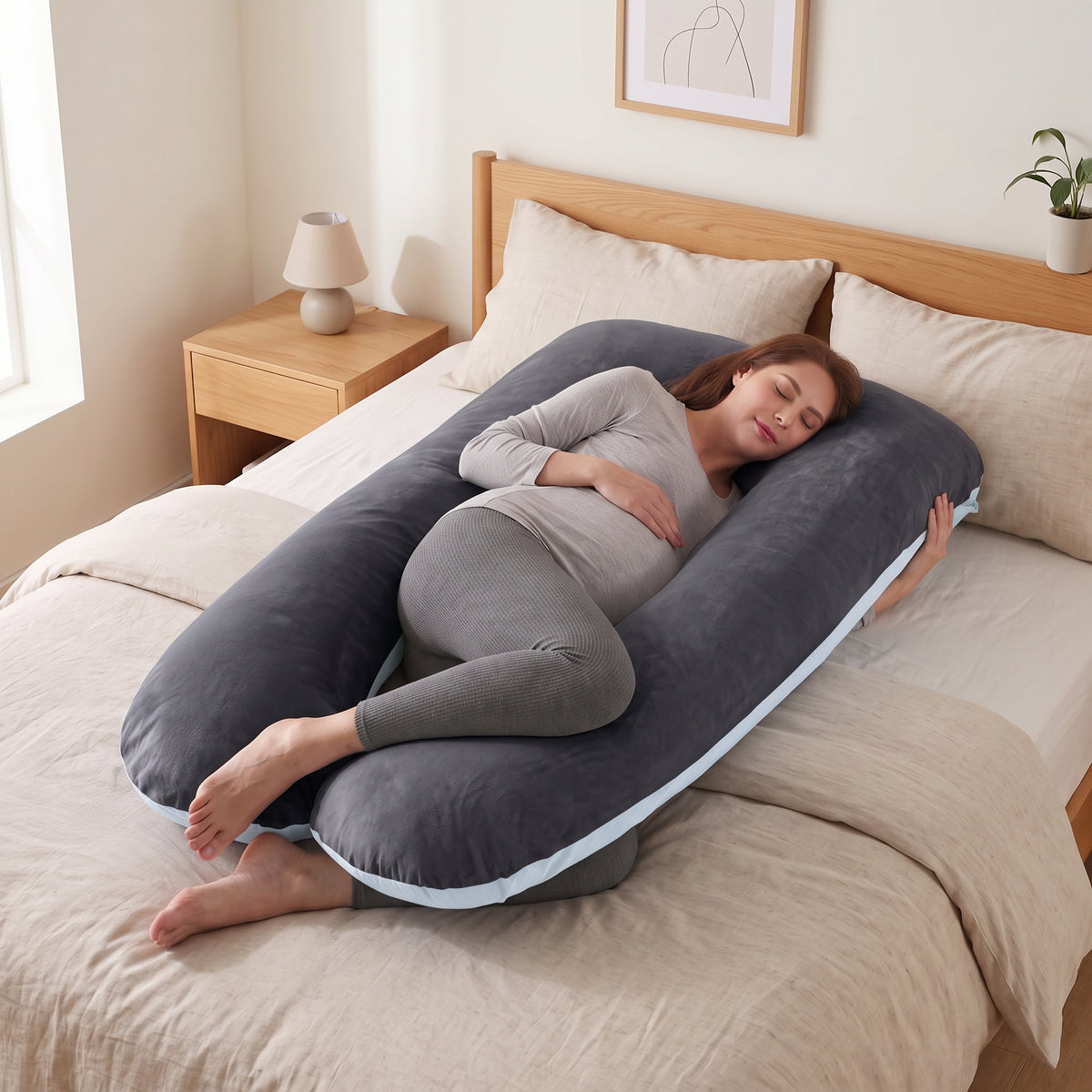 Coussin de grossesse et d'allaitement en forme de U