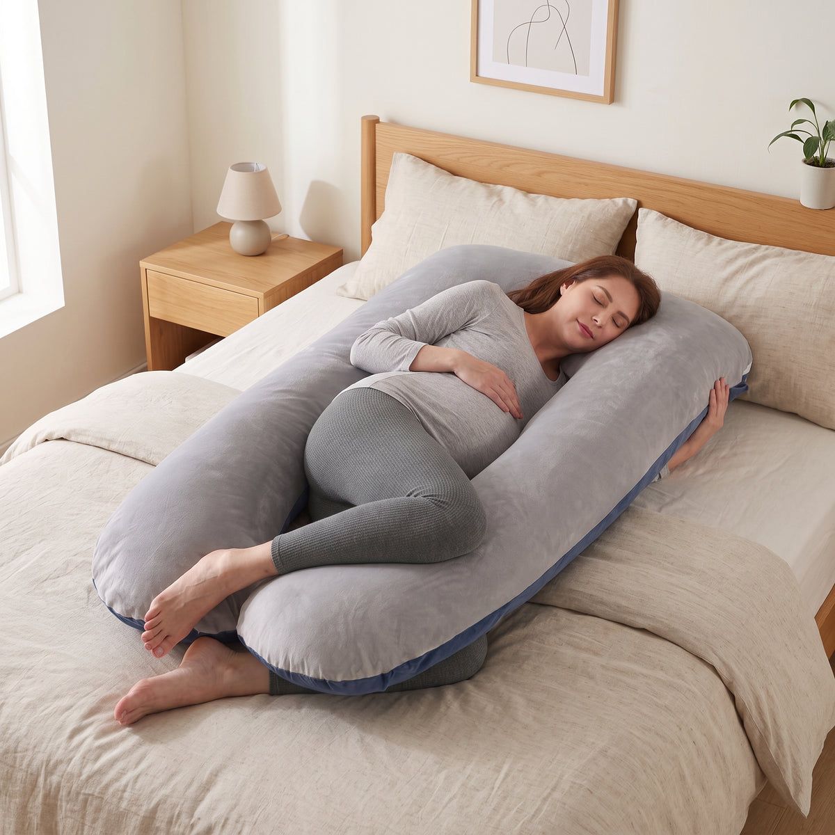 Coussin de grossesse et d'allaitement en forme de U
